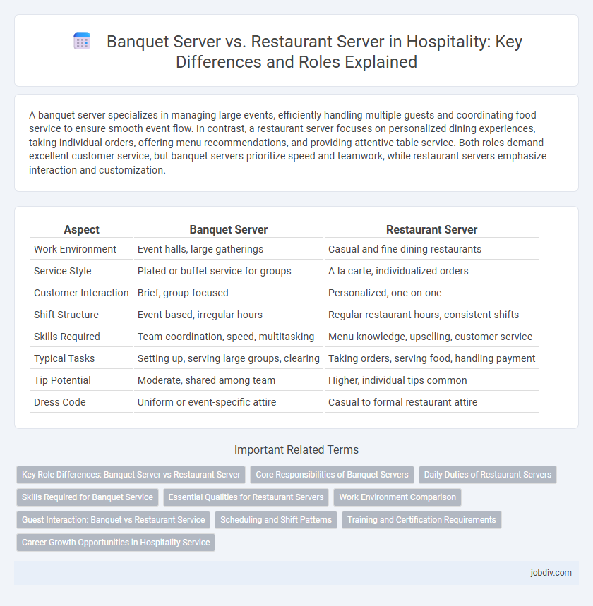 Banquet Server vs. Restaurant Server in Hospitality: Key Differences and Roles Explained