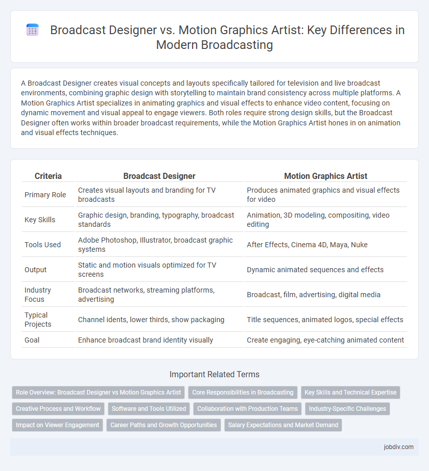 Broadcast Designer vs. Motion Graphics Artist: Key Differences in Modern Broadcasting