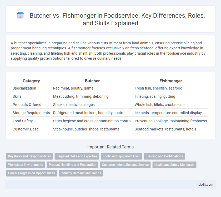 Butcher vs. Fishmonger in Foodservice: Key Differences, Roles, and Skills Explained
