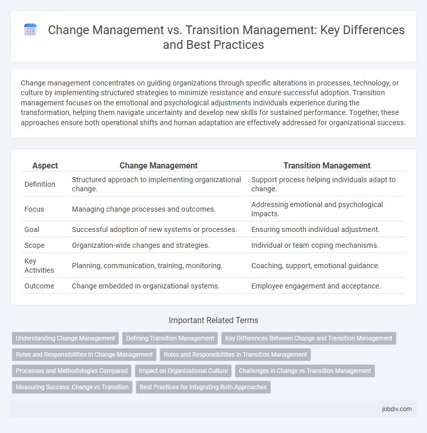 Change Management vs. Transition Management: Key Differences and Best Practices