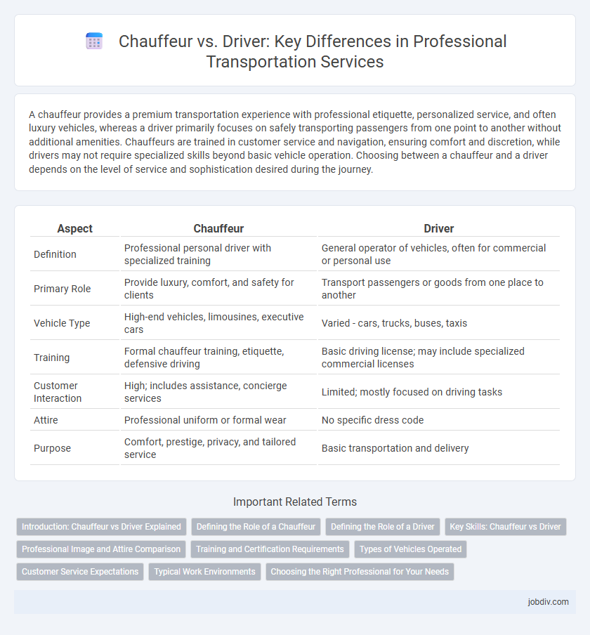 Chauffeur vs. Driver: Key Differences in Professional Transportation Services