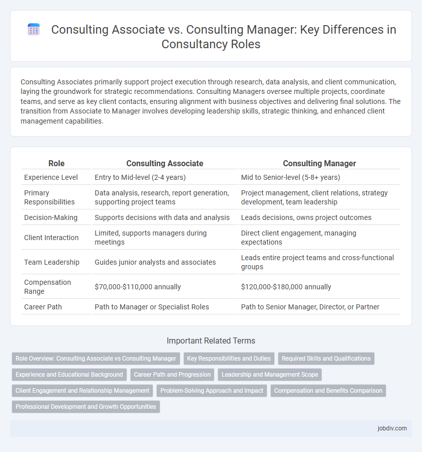 Consulting Associate vs. Consulting Manager: Key Differences in Consultancy Roles
