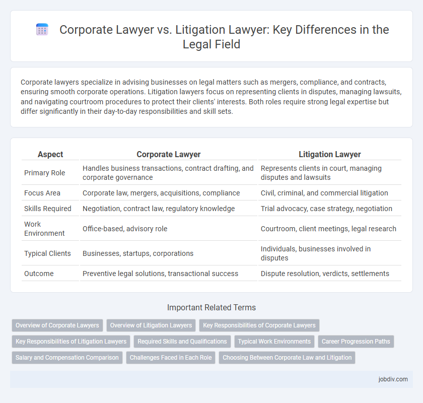 Corporate Lawyer vs. Litigation Lawyer: Key Differences in the Legal Field