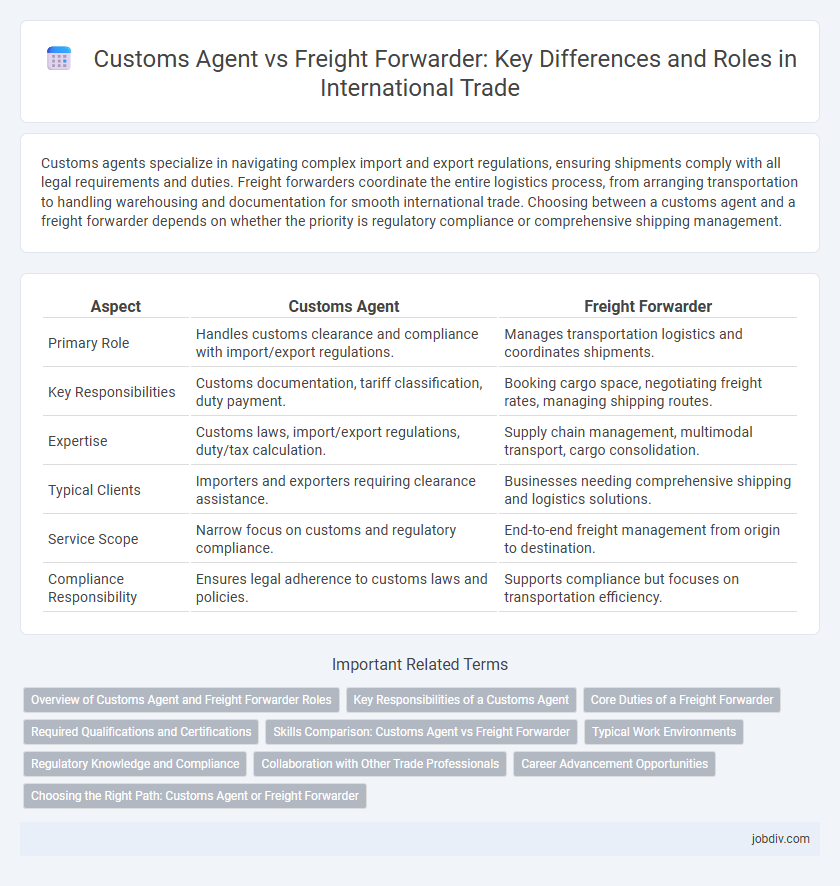 Customs Agent vs Freight Forwarder: Key Differences and Roles in International Trade