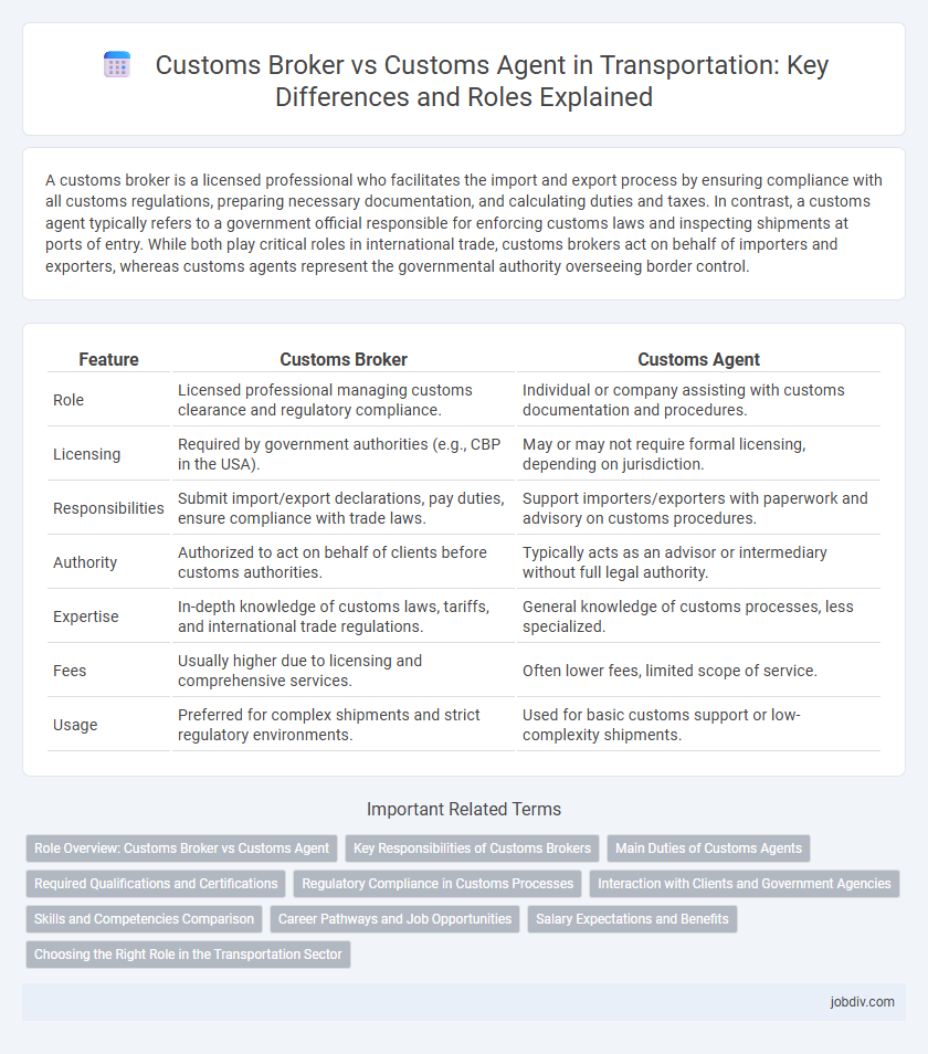 Customs Broker vs Customs Agent in Transportation: Key Differences and Roles Explained