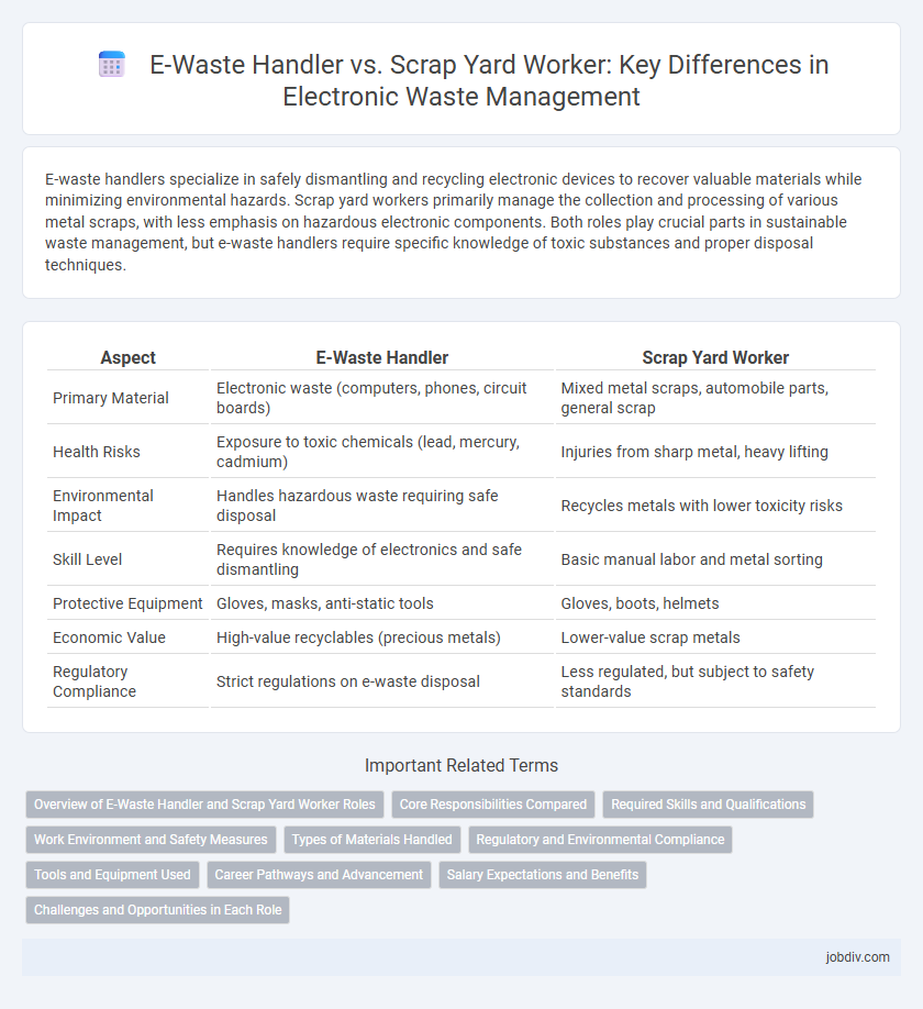 E-Waste Handler vs. Scrap Yard Worker: Key Differences in Electronic Waste Management