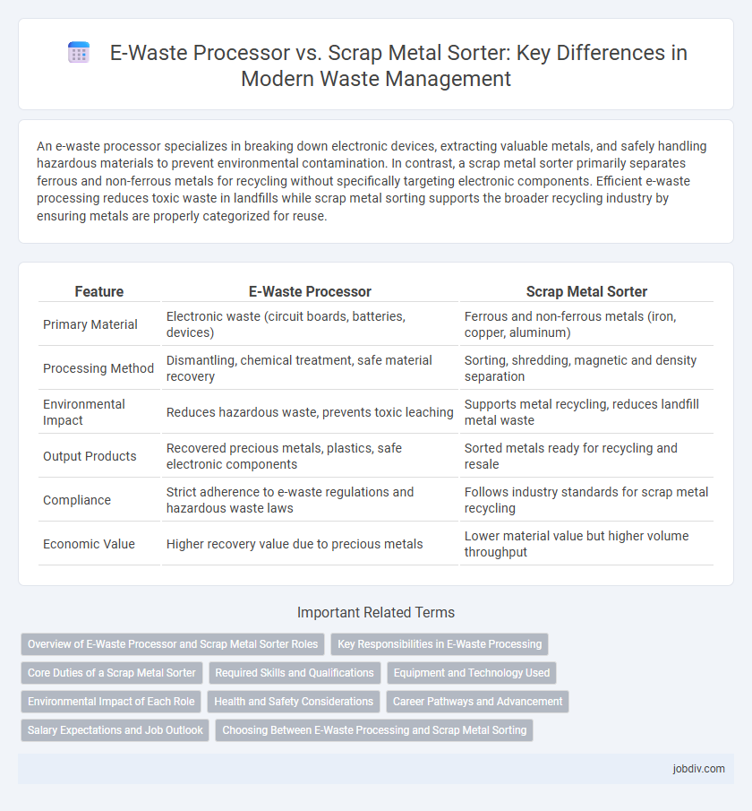 E-Waste Processor vs. Scrap Metal Sorter: Key Differences in Modern Waste Management