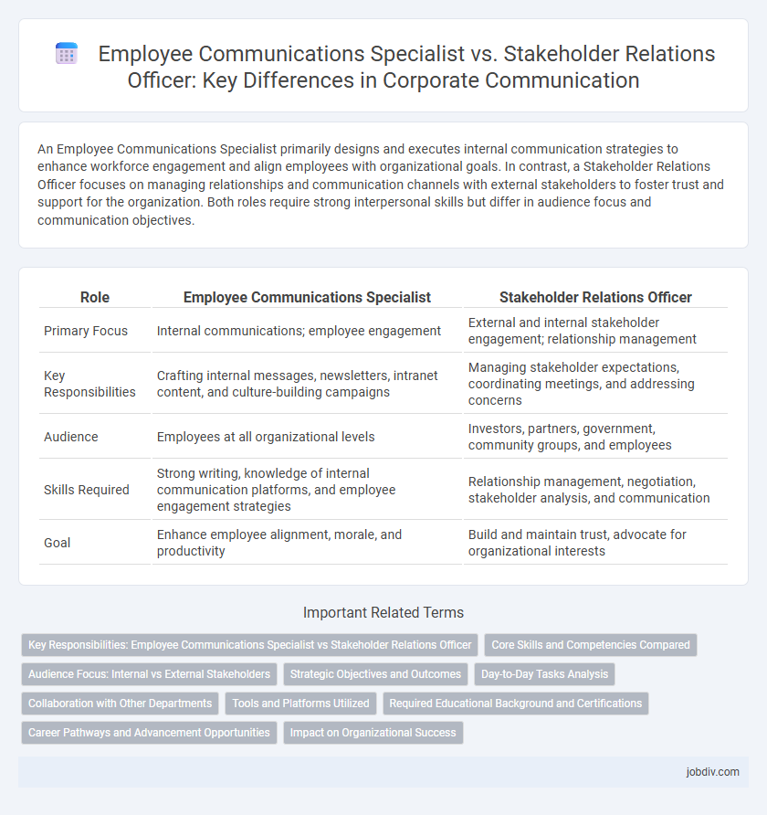 Employee Communications Specialist vs. Stakeholder Relations Officer: Key Differences in Corporate Communication