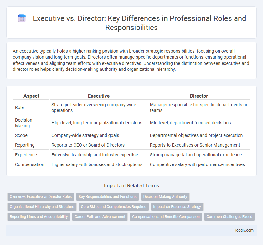 Executive vs. Director: Key Differences in Professional Roles and Responsibilities