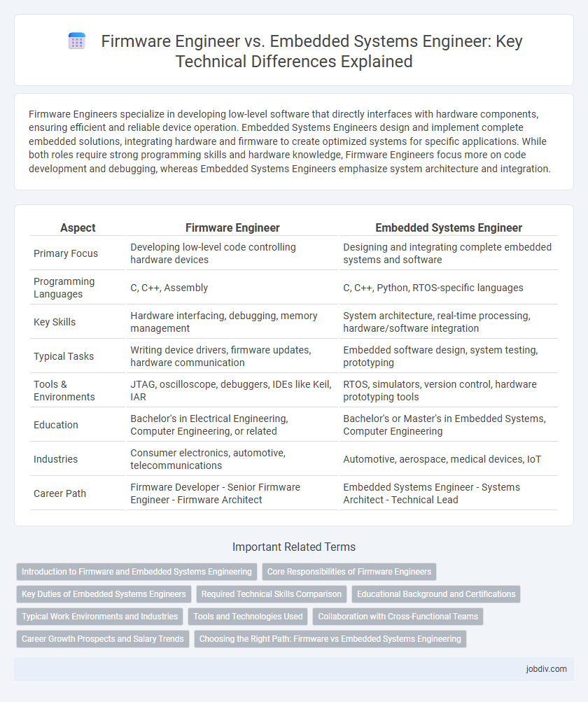 Firmware Engineer vs. Embedded Systems Engineer: Key Technical Differences Explained
