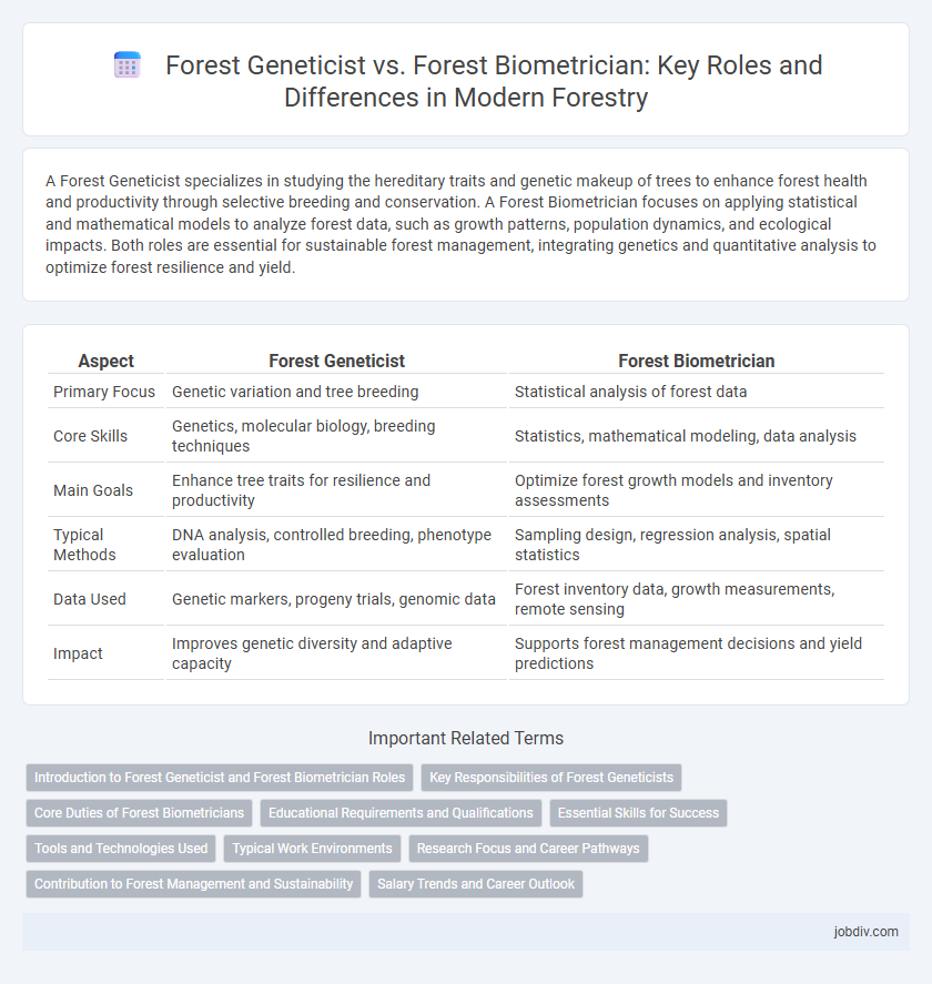 Forest Geneticist vs. Forest Biometrician: Key Roles and Differences in Modern Forestry