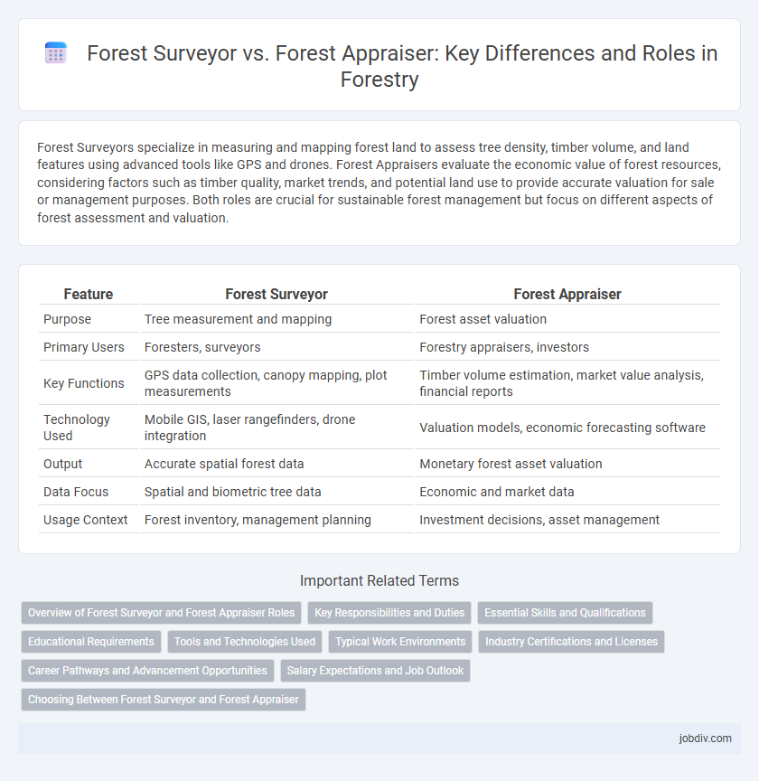 Forest Surveyor vs. Forest Appraiser: Key Differences and Roles in Forestry