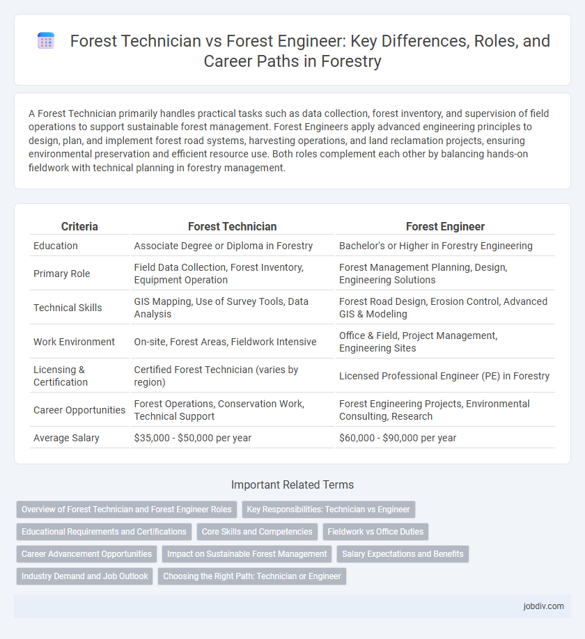 Forest Technician vs Forest Engineer: Key Differences, Roles, and Career Paths in Forestry