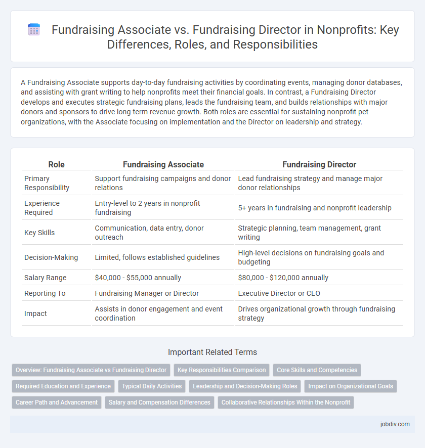 Fundraising Associate vs. Fundraising Director in Nonprofits: Key Differences, Roles, and Responsibilities