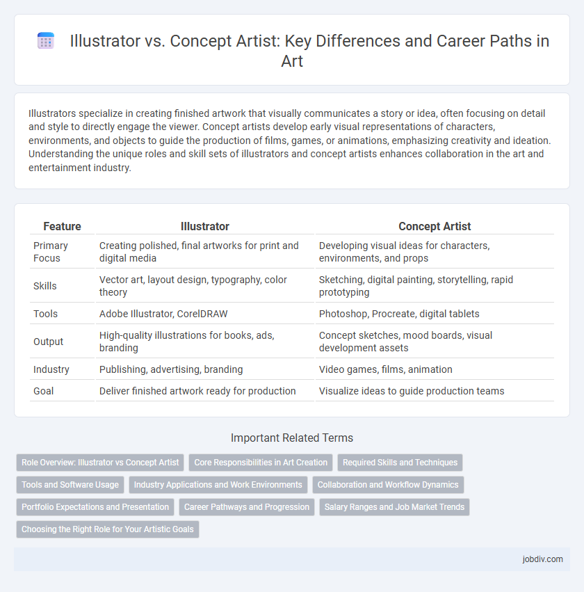 Illustrator vs. Concept Artist: Key Differences and Career Paths in Art