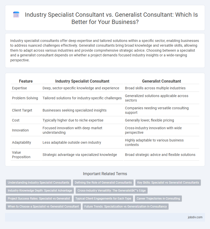Industry Specialist Consultant vs. Generalist Consultant: Which Is Better for Your Business?