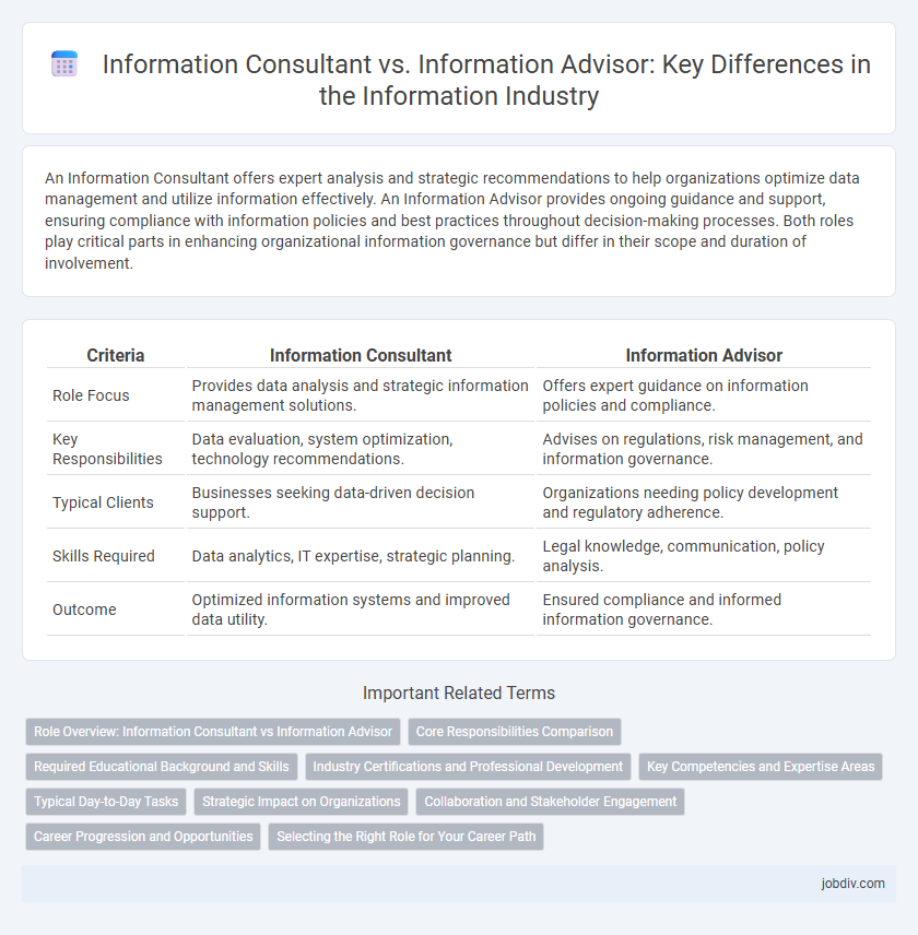 Information Consultant vs. Information Advisor: Key Differences in the Information Industry