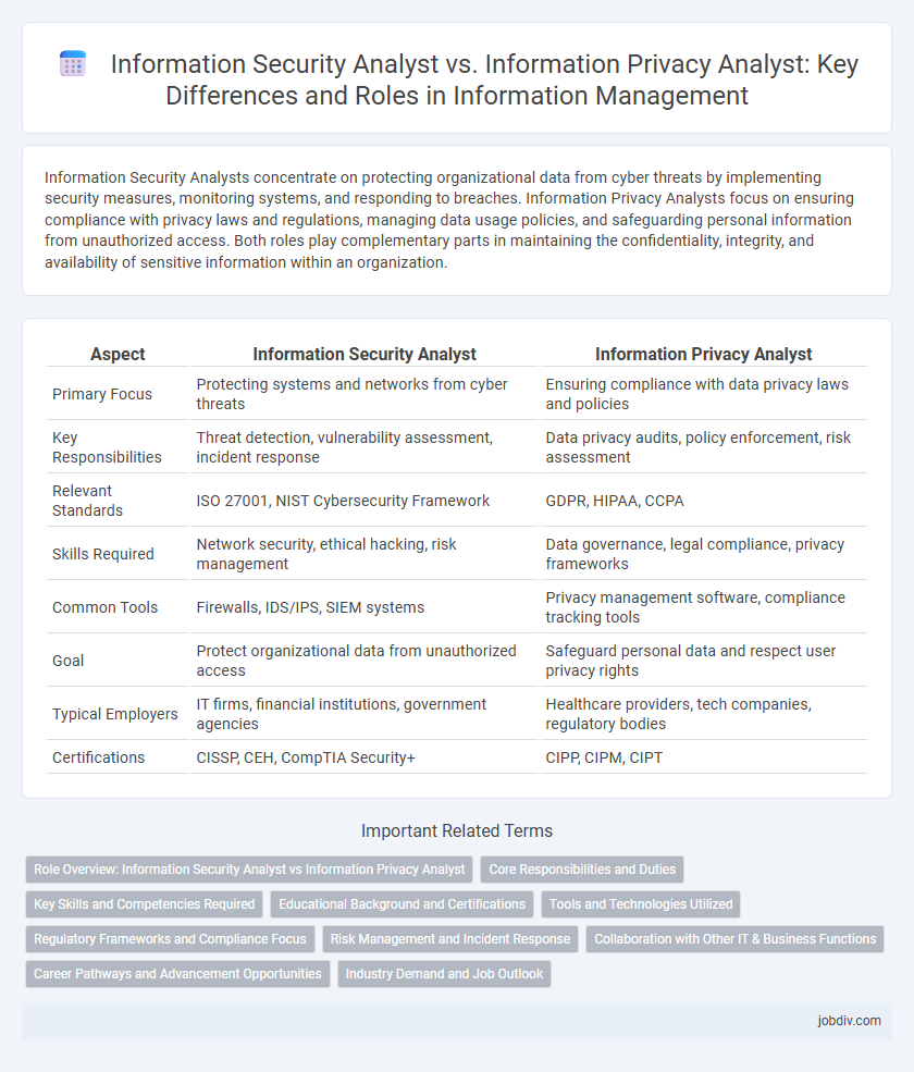 Information Security Analyst vs. Information Privacy Analyst: Key Differences and Roles in Information Management