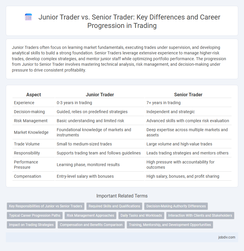 Junior Trader vs. Senior Trader: Key Differences and Career Progression in Trading