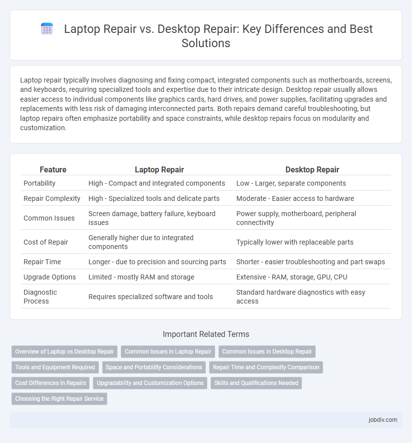 Laptop Repair vs. Desktop Repair: Key Differences and Best Solutions