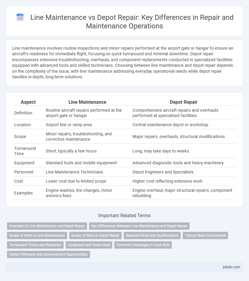 Line Maintenance vs Depot Repair: Key Differences in Repair and Maintenance Operations