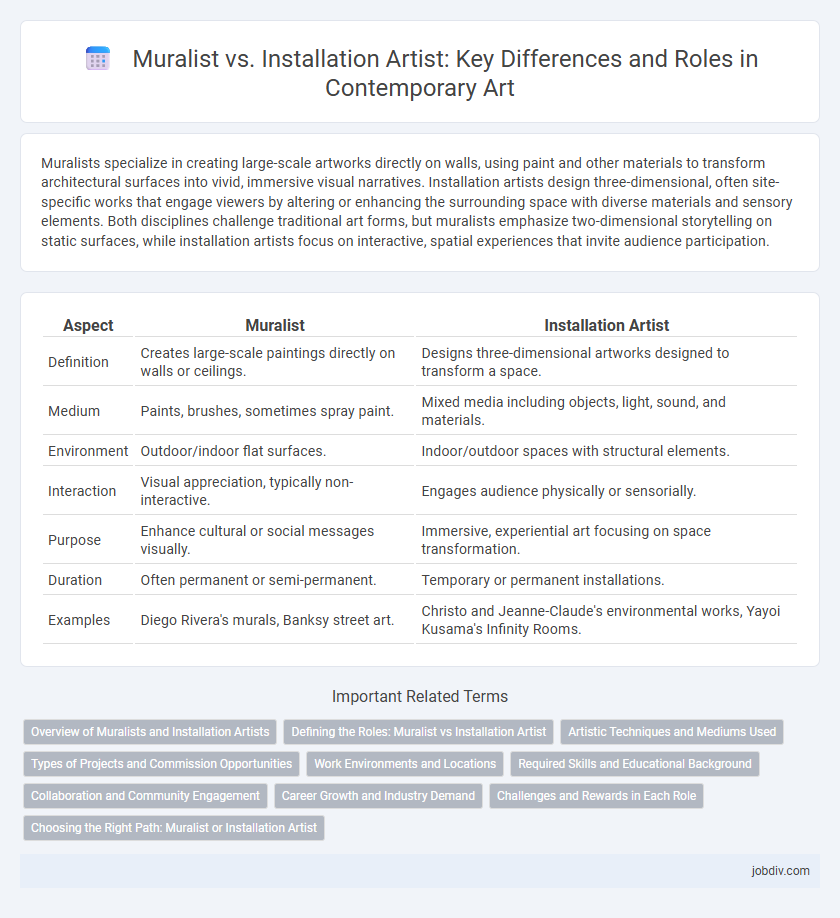 Muralist vs. Installation Artist: Key Differences and Roles in Contemporary Art
