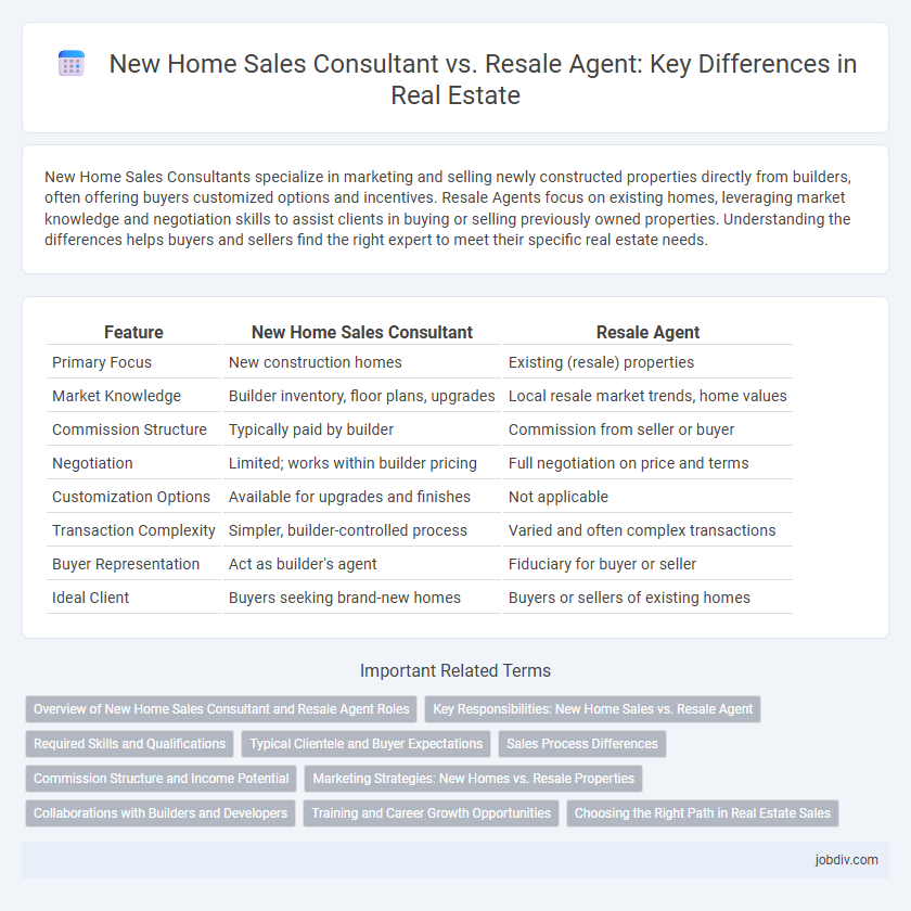 New Home Sales Consultant vs. Resale Agent: Key Differences in Real Estate