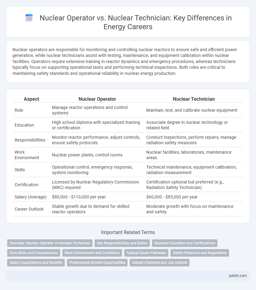Nuclear Operator vs. Nuclear Technician: Key Differences in Energy Careers