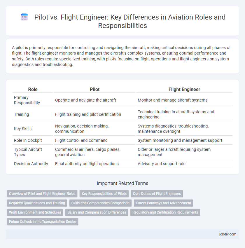 Pilot vs. Flight Engineer: Key Differences in Aviation Roles and Responsibilities