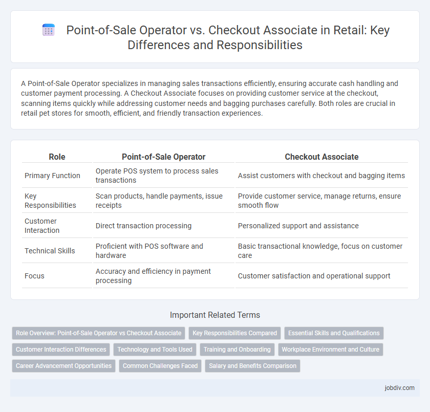 Point-of-Sale Operator vs. Checkout Associate in Retail: Key Differences and Responsibilities