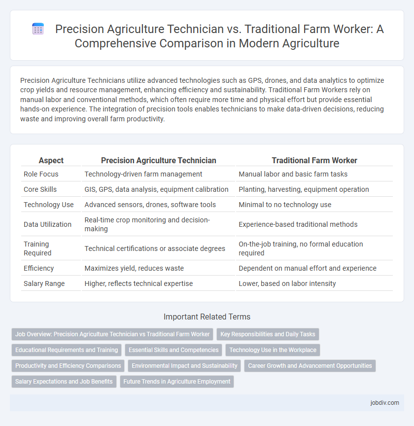 Precision Agriculture Technician vs. Traditional Farm Worker: A Comprehensive Comparison in Modern Agriculture