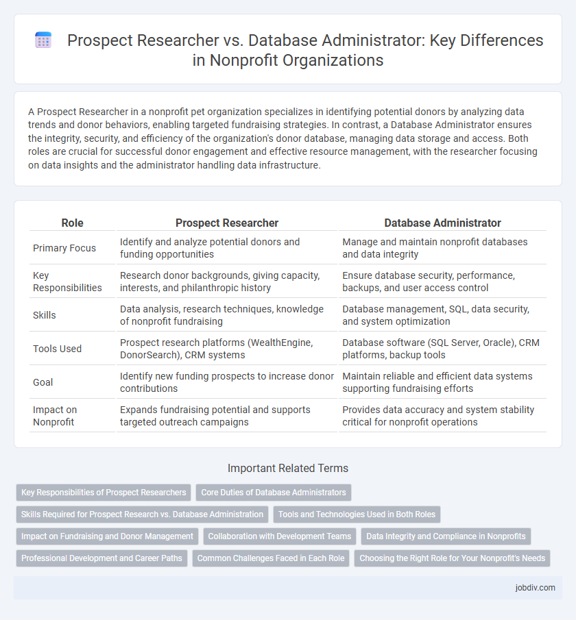 Prospect Researcher vs. Database Administrator: Key Differences in Nonprofit Organizations