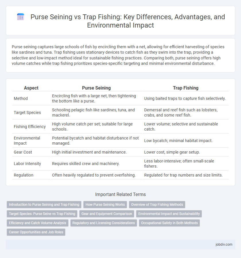 Purse Seining vs Trap Fishing: Key Differences, Advantages, and Environmental Impact