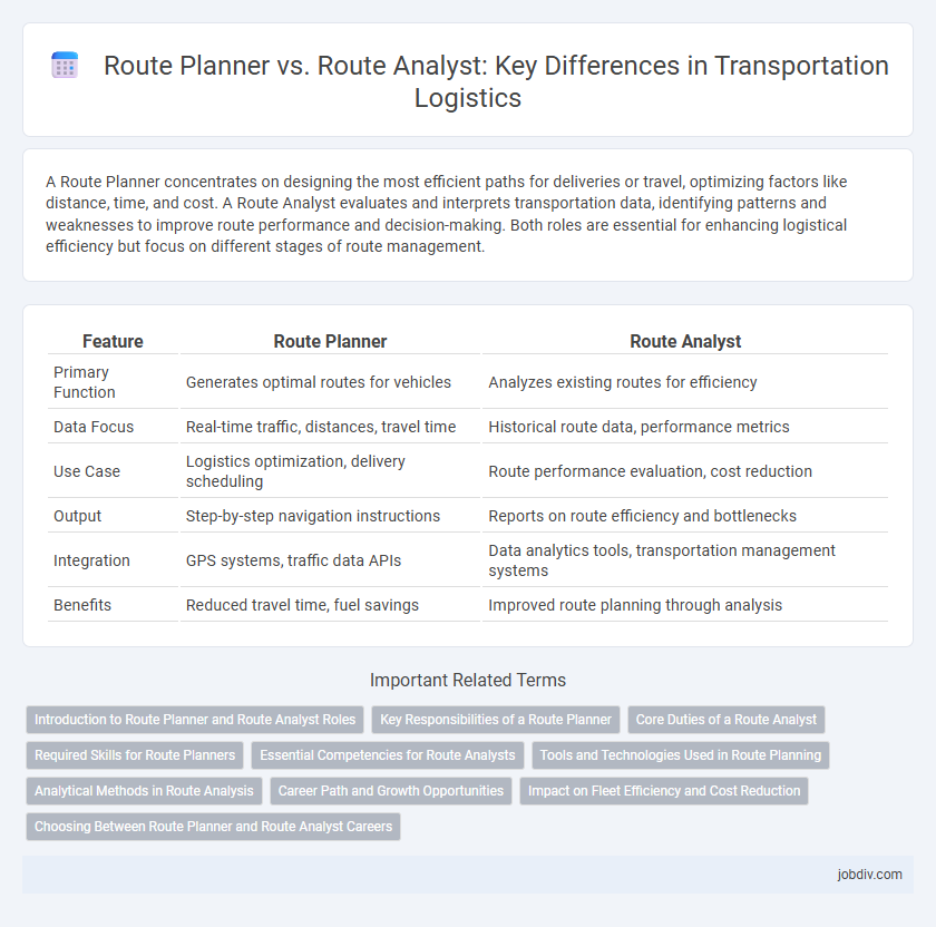 Route Planner vs. Route Analyst: Key Differences in Transportation Logistics