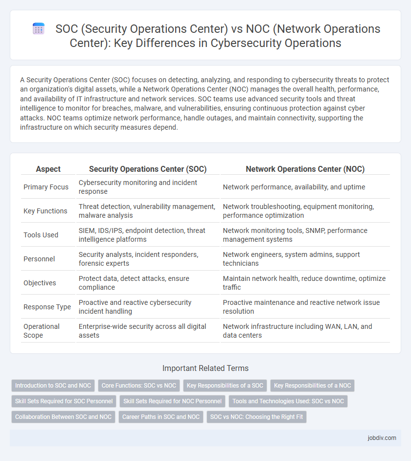 SOC (Security Operations Center) vs NOC (Network Operations Center): Key Differences in Cybersecurity Operations
