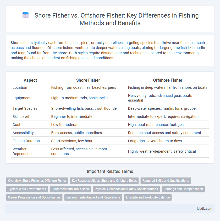 Shore Fisher vs. Offshore Fisher: Key Differences in Fishing Methods and Benefits