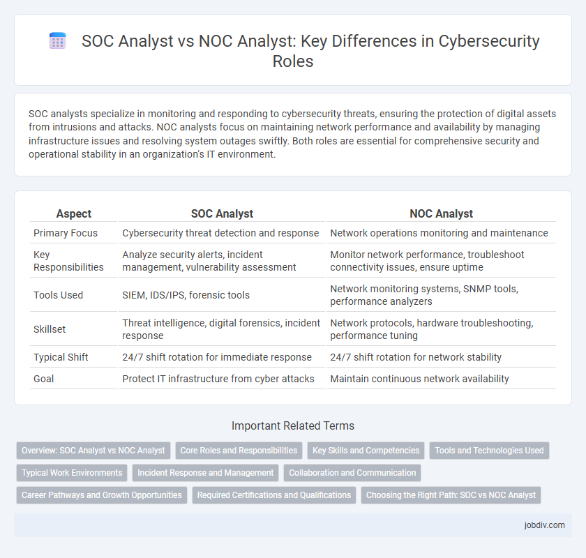 SOC Analyst vs NOC Analyst: Key Differences in Cybersecurity Roles