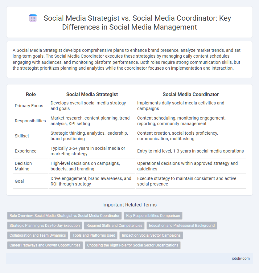 Social Media Strategist vs. Social Media Coordinator: Key Differences in Social Media Management
