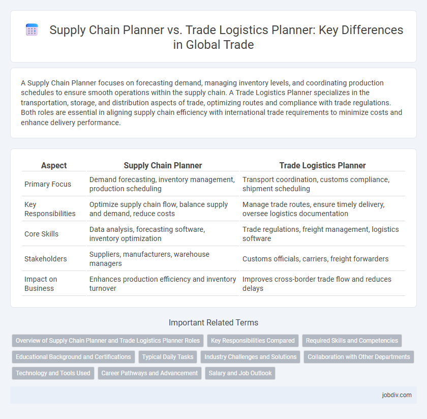 Supply Chain Planner vs. Trade Logistics Planner: Key Differences in Global Trade