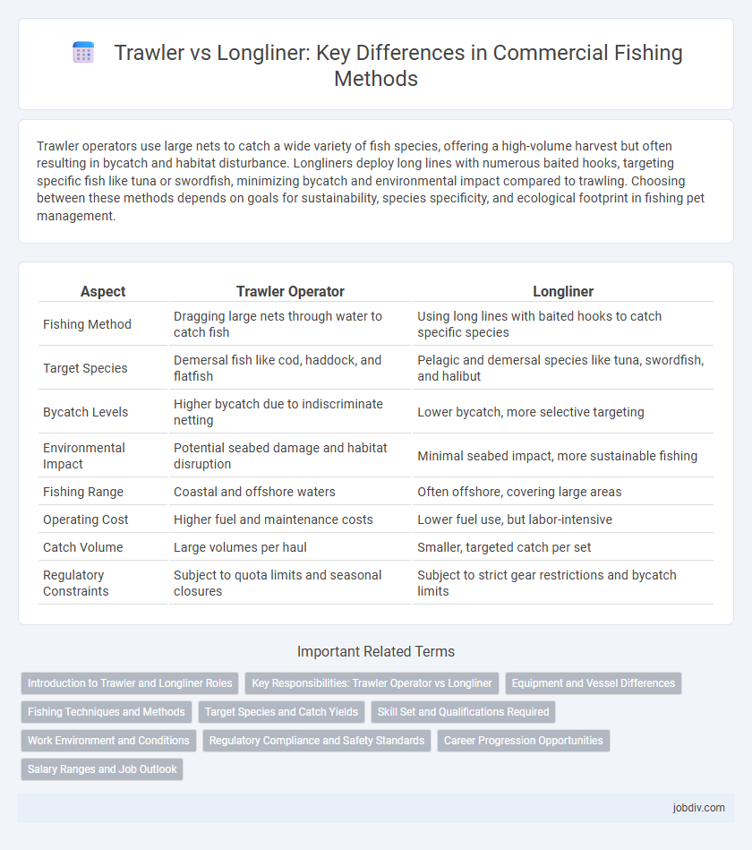 Trawler vs Longliner: Key Differences in Commercial Fishing Methods