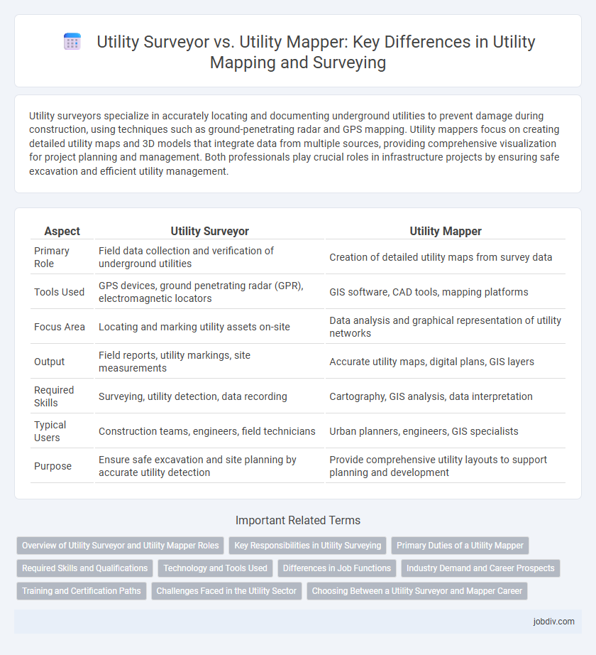 Utility Surveyor vs. Utility Mapper: Key Differences in Utility Mapping and Surveying