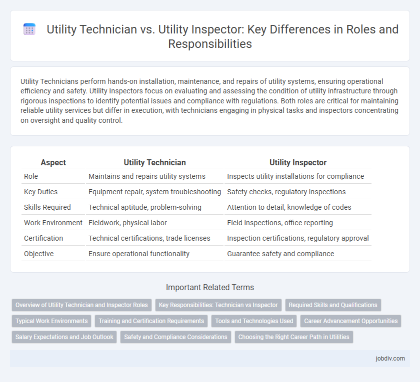 Utility Technician vs. Utility Inspector: Key Differences in Roles and Responsibilities