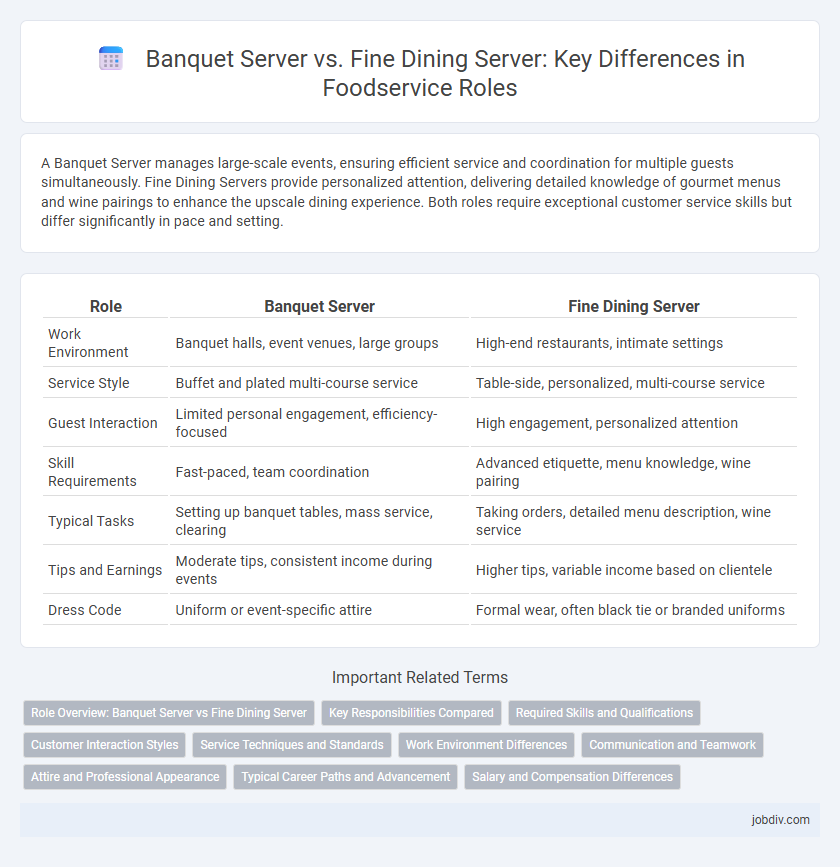 Banquet Server vs. Fine Dining Server: Key Differences in Foodservice Roles