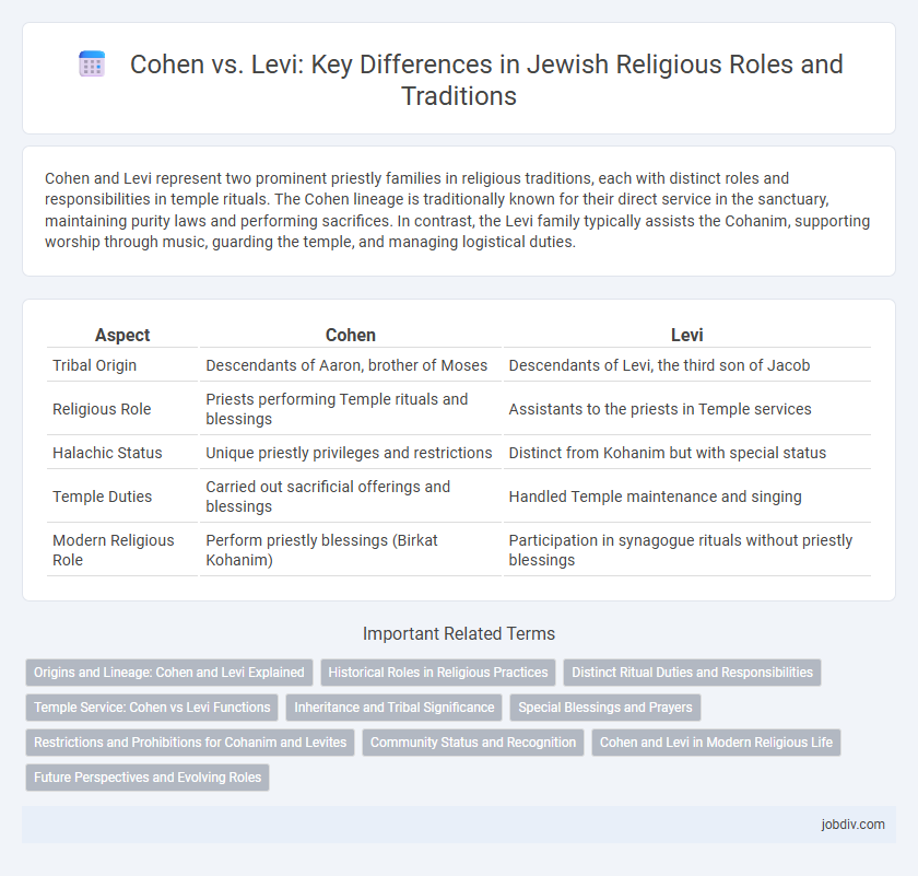 Cohen vs. Levi: Key Differences in Jewish Religious Roles and Traditions