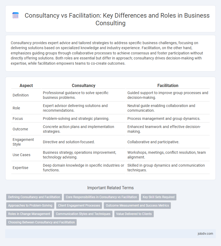 Consultancy vs Facilitation: Key Differences and Roles in Business Consulting