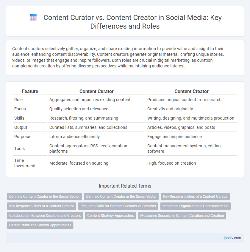 Content Curator vs. Content Creator in Social Media: Key Differences and Roles