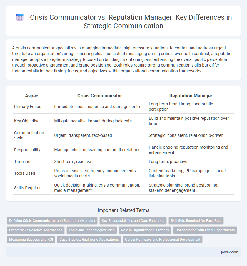 Crisis Communicator vs. Reputation Manager: Key Differences in Strategic Communication