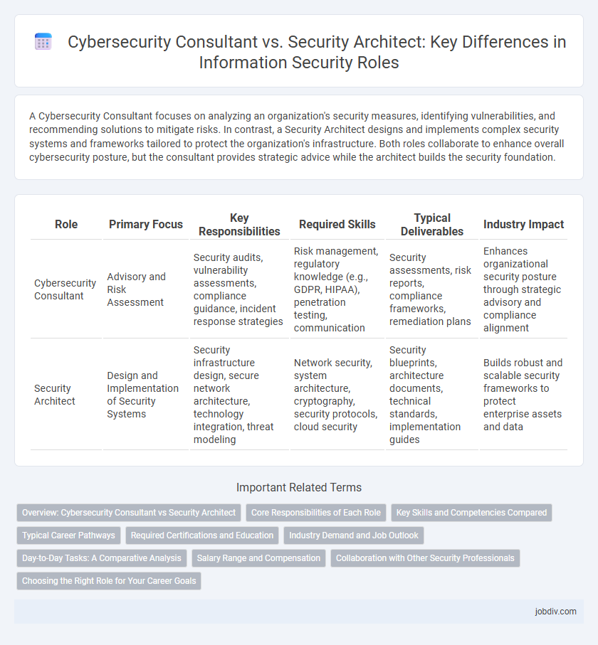 Cybersecurity Consultant vs. Security Architect: Key Differences in Information Security Roles