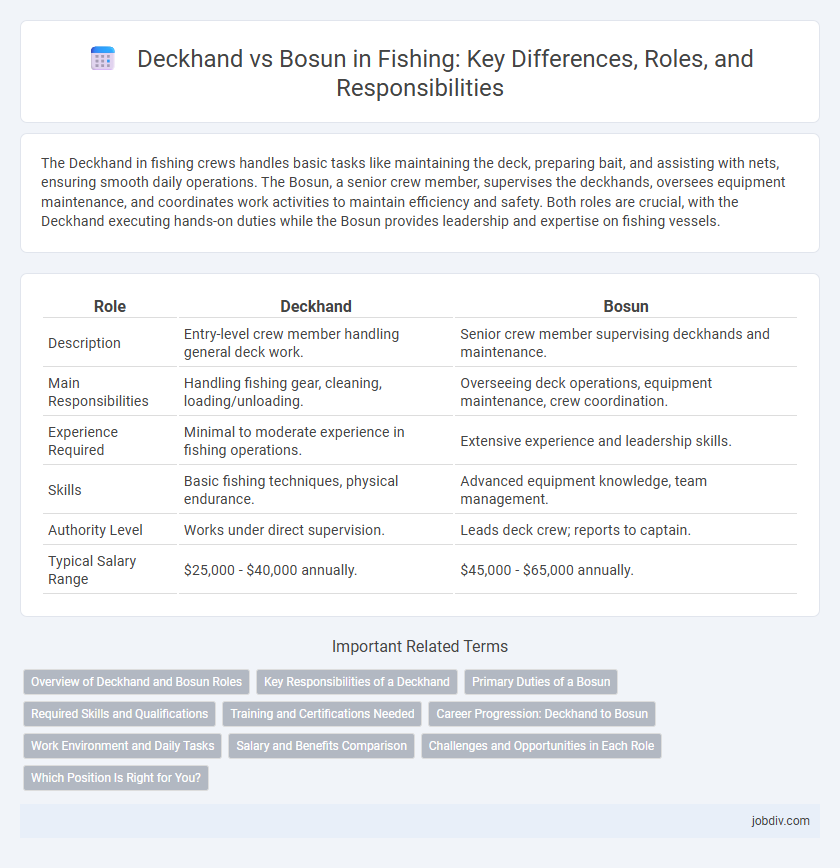 Deckhand vs Bosun in Fishing: Key Differences, Roles, and Responsibilities