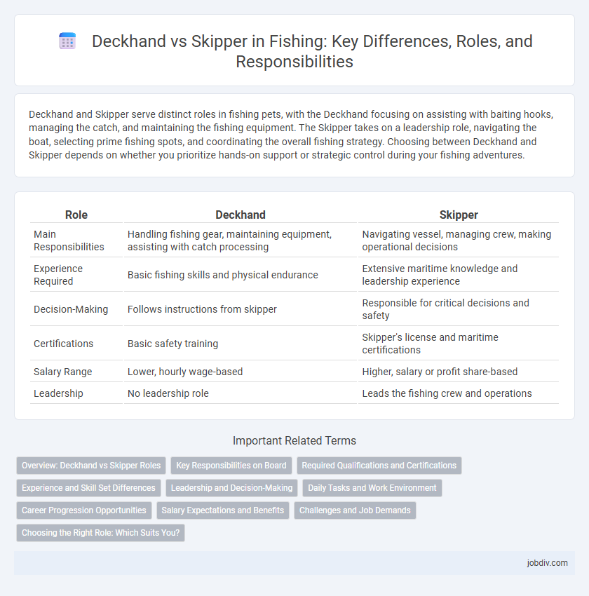 Deckhand vs Skipper in Fishing: Key Differences, Roles, and Responsibilities